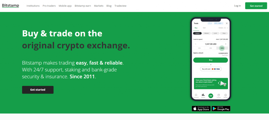 Bitstamp is a global crypto trading platform